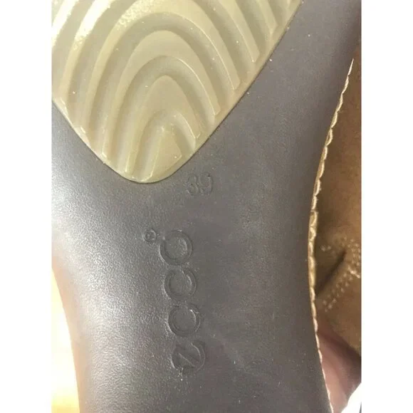 Ecco Brown Clogs Mules Shoes US 6.5 EUR 39 Heeled - Picture 7 of 7